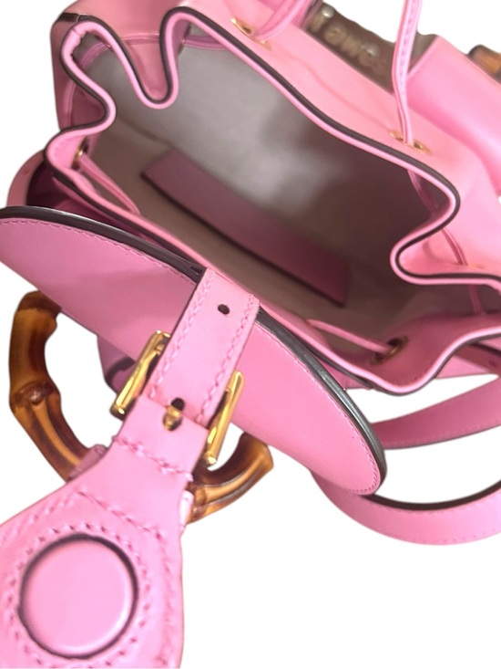 NWT Gucci Bamboo Mini Backpack Pink Leather Box Dust Bag Cards Rare main image 13